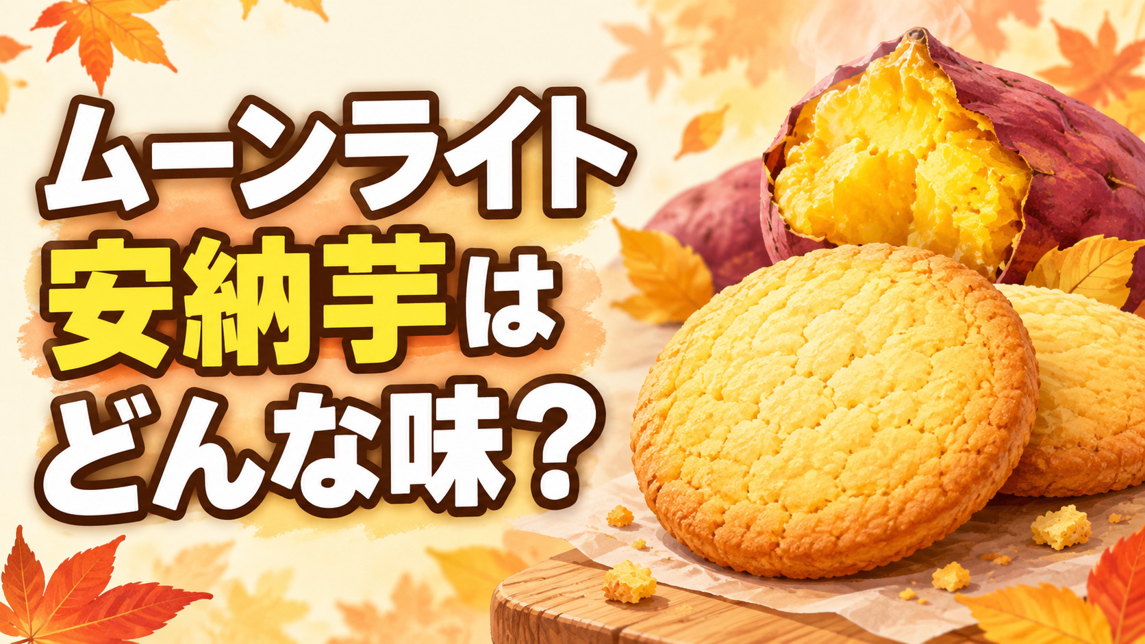 ムーンライト安納芋はどんな味?発売日・販売店・カロリーを紹介するアイキャッチ