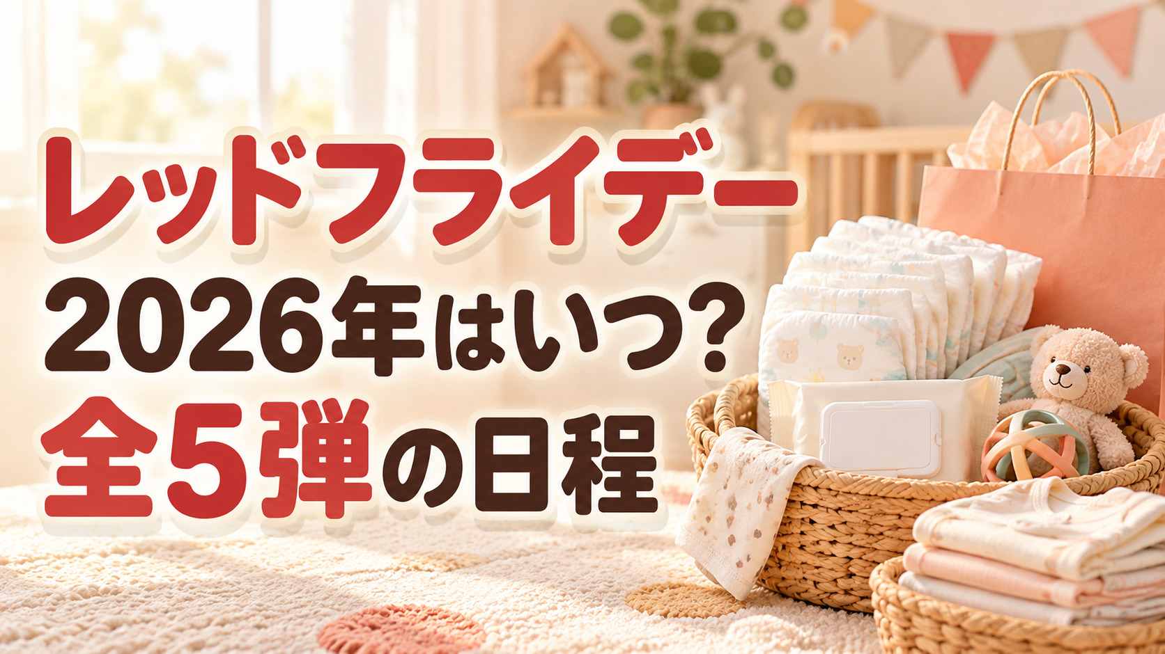 アカチャンホンポのレッドフライデー2026の開催日を伝えるアイキャッチ画像