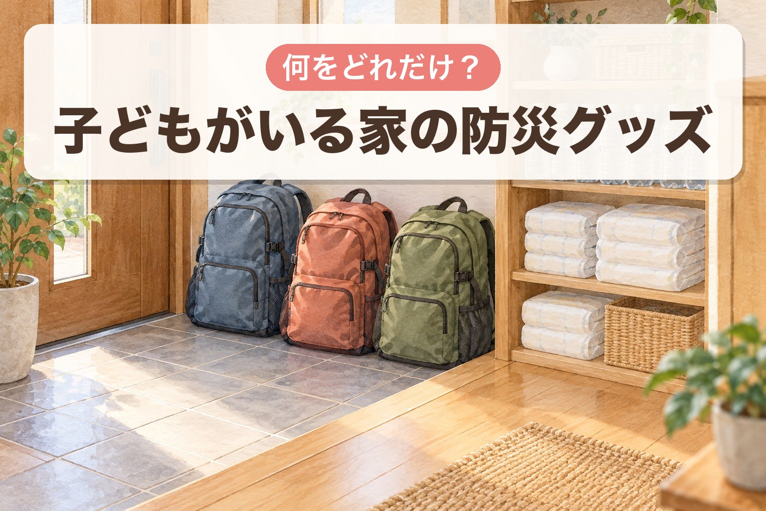 子どもがいる家の防災グッズ 何をどれだけ?