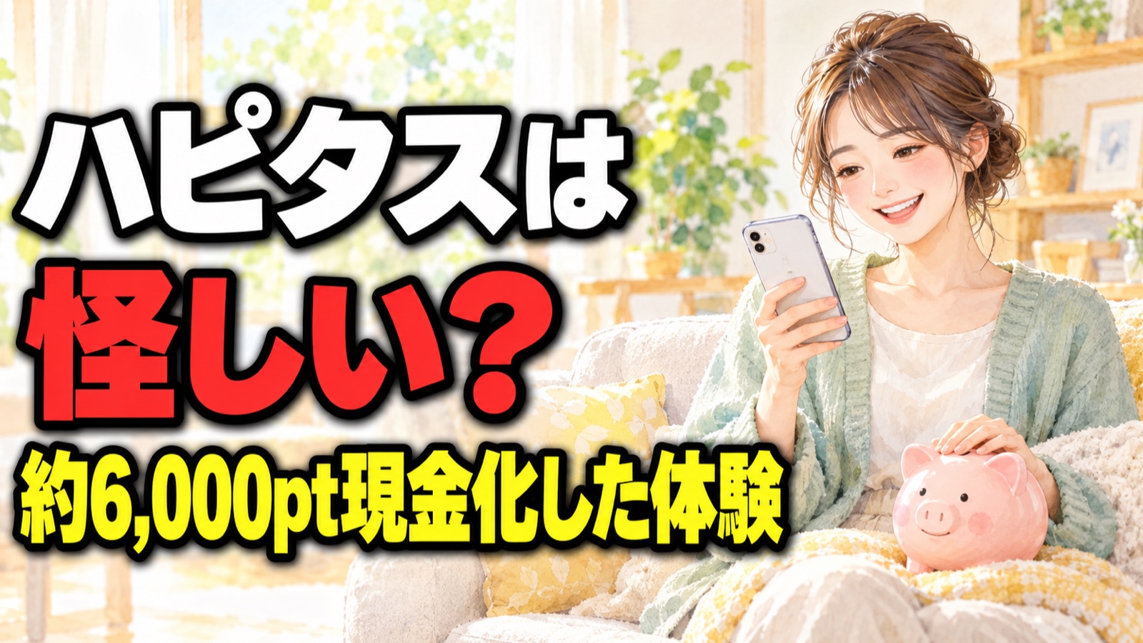ハピタスは怪しい?約6,000pt現金化した体験(イメージ)