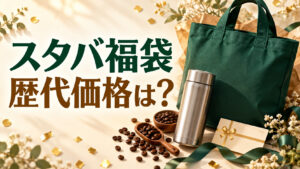 スタバ福袋の歴代価格を紹介するイメージ画像