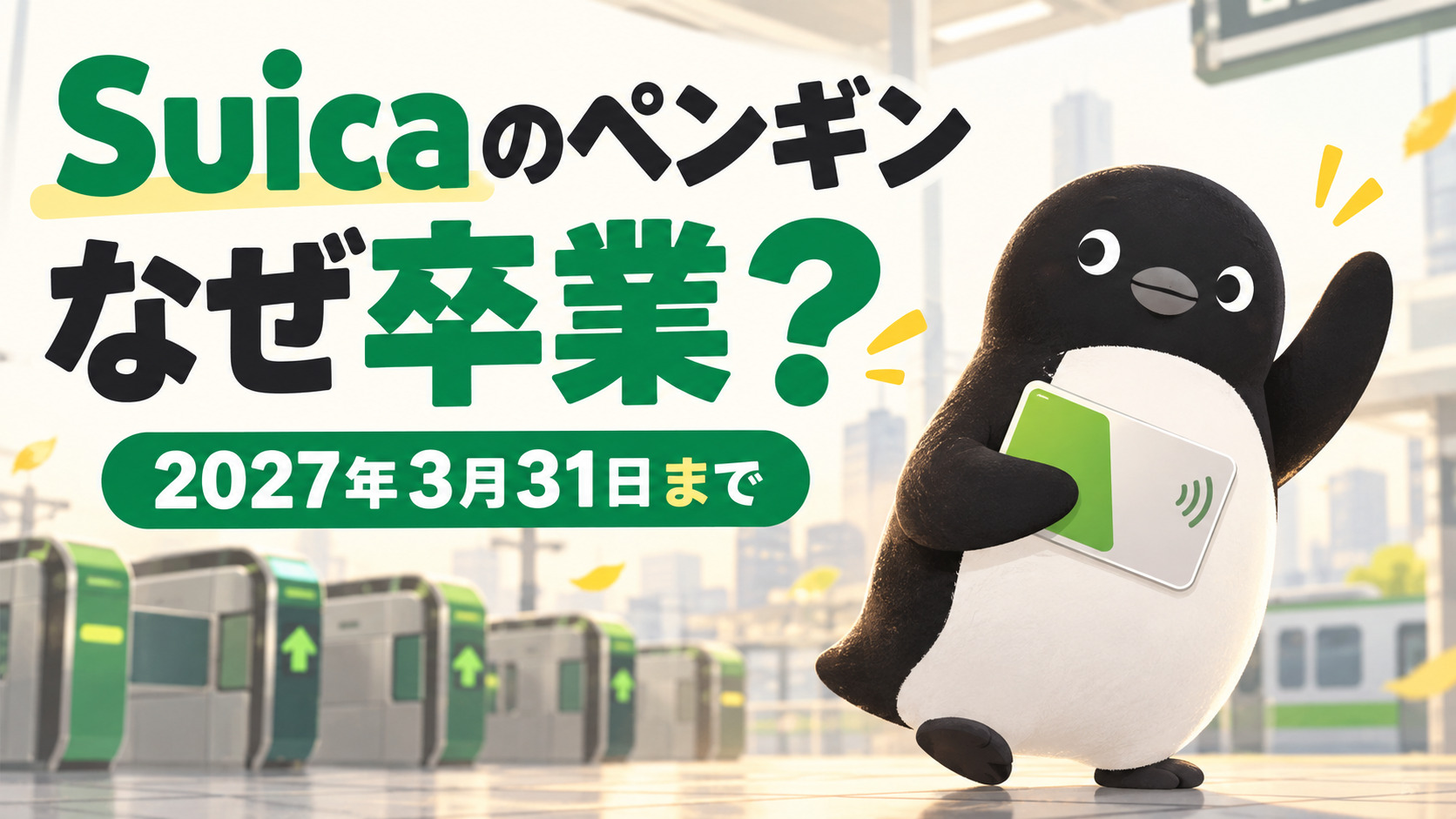Suicaのペンギンはなぜ卒業?2027年3月31日まで