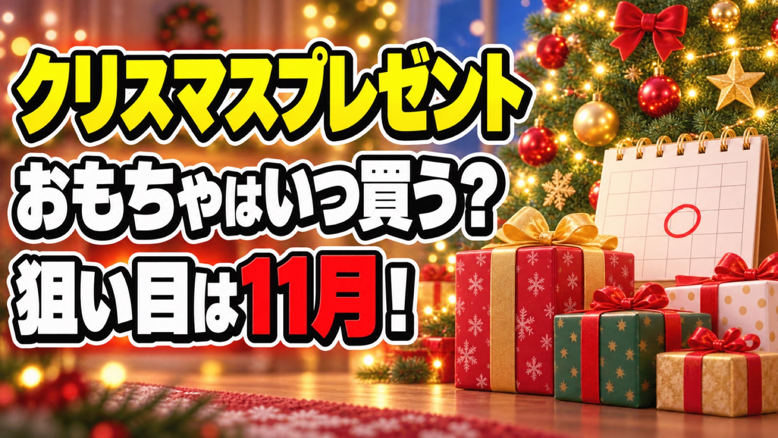 クリスマスプレゼントのおもちゃはいつ買う?狙い目は11月